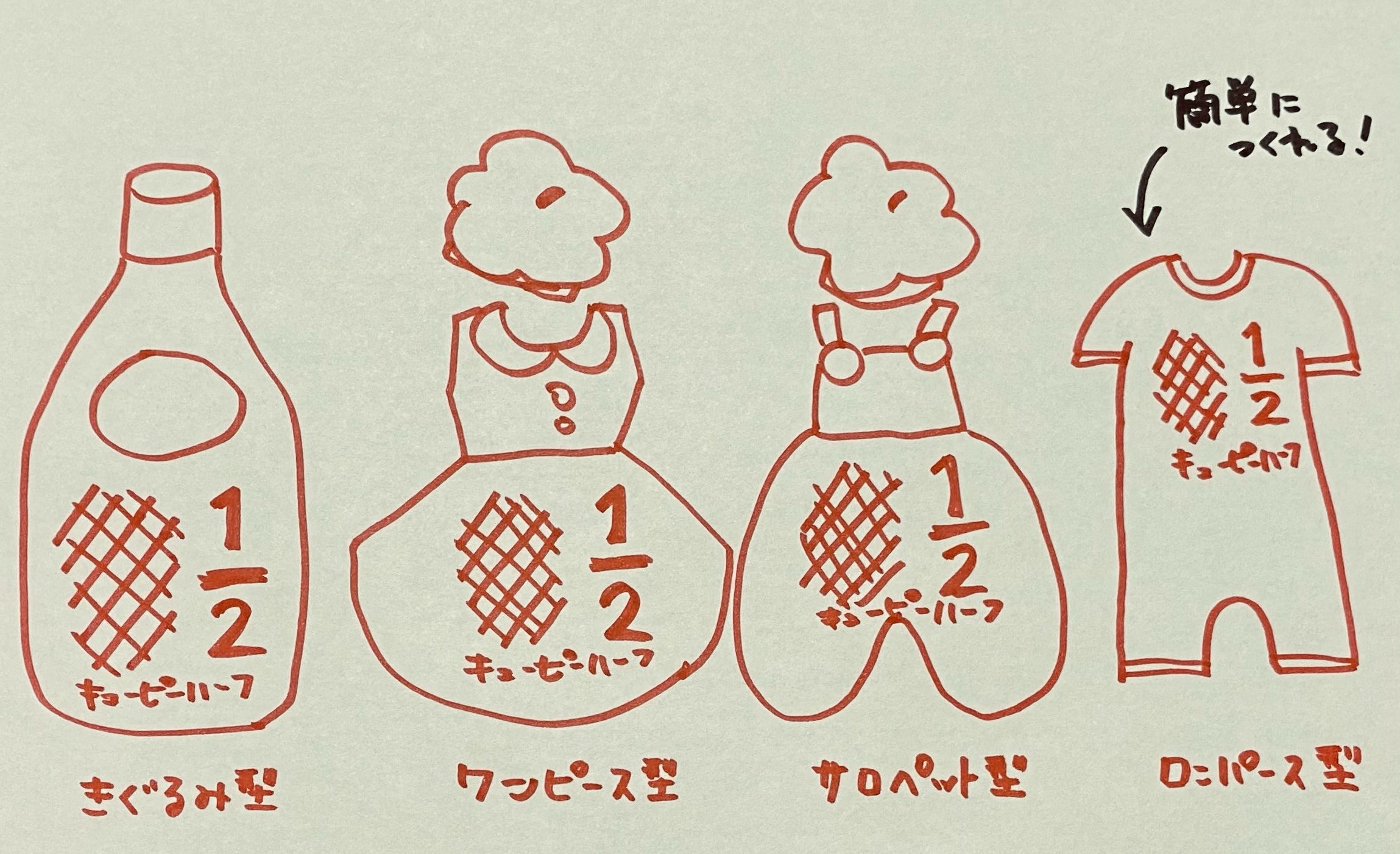 【5m】ハーフバースデー用のキューピーハーフ衣装をお手軽に作ってみました！