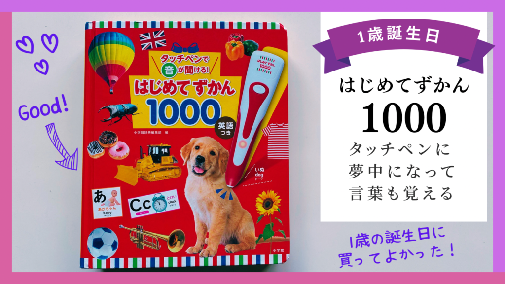 1歳誕生日プレゼントに買って良かった「はじめてずかん1000」タッチペンに夢中になって言葉も覚える！